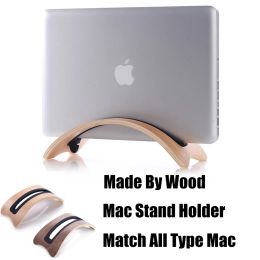 Stand Wooden Vertical Desktop Laptop Stand Holder Base Bracket Dock for Macbook Pro 2022 13.3/15.4/16inch 11.6/13.3inch Macbook Air