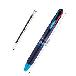 Multicoloured Ballpoint Pen 0.7 Mm Ball Point Pen Black Red Blue Green Refill Ink Students Writing Stationary School Supply
