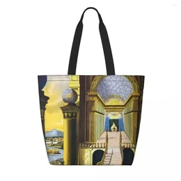 Shopping Bags Custom Rare Fellowcraft 2nd Degree Masonic Symbol Canvas Bag Women Reusable Big Capacity Groceries Shopper Tote