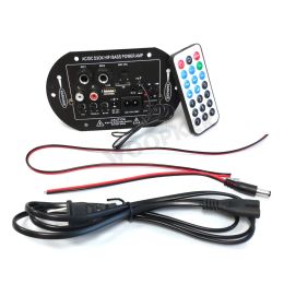 Woopker Car Power Amplifier Board D3 30-120W with Bluetooth FM Radio Treble Bass Amp Kit Diy for Home Car RV Truck