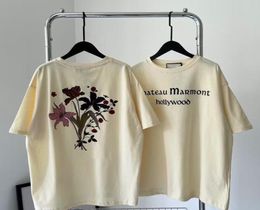 2023 Devil Chateau T Shirt Marmont Flower Clothing Homme T Shirts Men Women Designer High Street Print Tee Top9885479