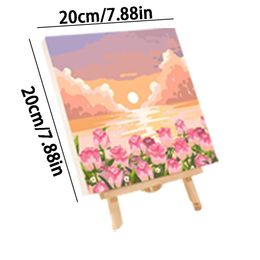 Frame Painting By Numbers Kits Abstract Sunset Landscape Modern Drawing Colouring By Numbers Acrylic Paint For Home Decor