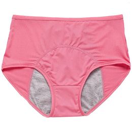 Women's Panties Solid Colour Female Leak Proof Cotton Crotch Wicking Breathable Comfortable Ladies Low Waist Sport Briefs
