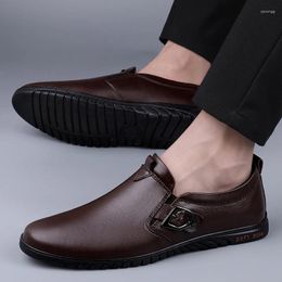 Casual Shoes Summer Men Shoe Soft Genuine Leather Bottom Loafers Italian Designer Breathable Comfy Slip On Boat