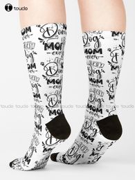 Best Dog Mom Ever Socks Womens Athletic Socks 360° Digital Print Personalised Custom Unisex Adult Teen Youth Socks Custom Gift