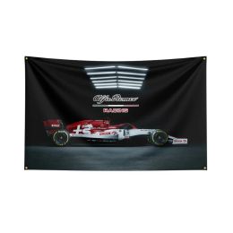 Italy Alfa Romeo Racing Flag Polyester Digital Printing F1 Car Club Team Banner