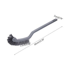 581C Plastic Long Handle Curved Plastic Toilet Cleaning Brush Corner for RIM Cleaner