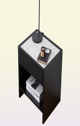 Furniture Bedside table sense Nordic creative modern minimalist black and white locker light luxury bedroom storage bedside small 2392475