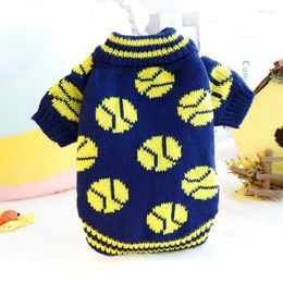 Dog Apparel Tennis Winter Warm Small Outfit Sweater With Sleeve Autumn Knitted Pet Clothing Costume Clothes Puppy Harness Collar