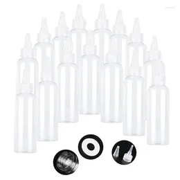 Storage Bottles 50Pcs 10ml-100ML Empty Dropper Clear Plastic Applicator Travel Portable Refillable Nozzle Cosmetic Containers