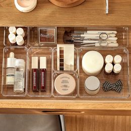 Plastic Storage Box Organiser For Cosmetic Storage Organiser Boxes Desk Makeup Drawer Organiser Box Storage Kitchen Acrylic Box