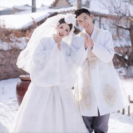 Original Hanbok Traditional Korean Clothes Men High-quality Luxury Embroidery Court Hanfu 3-piece Set Wedding Costume Customised