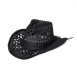 Berets Fashion For Sun Visor Hat Western Cowgirl Foldable Cowboy Sunshade Straw Men Women Outdoor Gardening