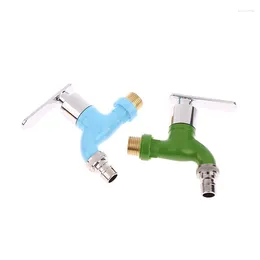 Bathroom Sink Faucets 1pc 4 Colours Plastic Faucet 1/2" Male Wall Mounted Washing Machine Water Hose Quick Connector Garden Balcony