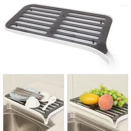 Kitchen Storage Drain Rack Plastic Dish Drainer Dryer Tray Large Sink Drying Worktop Organiser