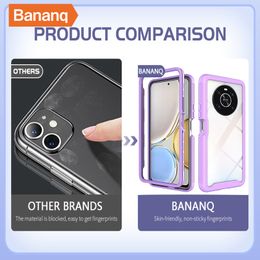 Bananq Full Body Slim Armor Case With Front Frame Case For Huawei Y9 2019 Shockproof Clear Phone Cover For Huawei Y8S