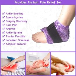 Ankle/Sport Foot Ice Therapy Wrap Ankle Hot Cold Gel Bead Ice Pack for Surgery Recovery Ankle Swelling Foot Hand Care Massager