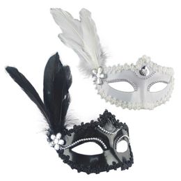 Sexy Lace Mask Feather Flower Eye Masks Venetian Masquerade Halloween Mask Girls Half Face Party Dance Mask