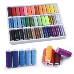 39 Colours 100% Polyester Yarn Sewing Thread Roll Machine Hand Embroidery 150 Metre Each Spool Durable For Home Sewing Kit