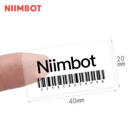 Printers Niimbot 10 Rolls B21 B1 B203 B3S Printers Thermal Label Translucent Paper Waterproof AntiOil TearResistant Jewelry Label Paper