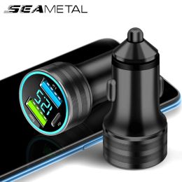 SEAMETAL 66W USB-C Car Charger 3 Ports Fast Charge Cigarette Lighter Adapter Car Phone Charger for iPhone Samsung Huawei Xiaomi