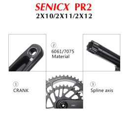 SENICX PR2 Road bike 2 x 10 /11/12 Speed Crankset 165mm/170mm / 175mm Crank 50/34T 53/39T 52/36T chainring for Road Folding Bike