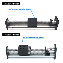 Linear Guide Rail Sliding Table Module 100- 1000mm Stroke Ballscrew Slide SFU1204/1605/1610 60*42/60*48 Mobile Panle CNC XYZ
