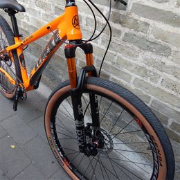 KEMEKE 4X Frame Orange 10 Speed Oil Brake Air Fork Aluminium Alloy Mountain Bike 27.5 Inch Wheelset Off Road Cross Country