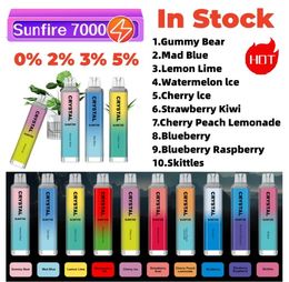 IMINI CRYSTAL Puff 7000 Disposable Vape Pen Battery Shisha Cigarettes Tornado 7000 Puffs ecigs Vapor 16ml 1300mAh Sunfire Vaper Wholesale Low Price Pen Hookah Hot UK