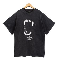 Men T Shirt Crewneck Black Short Sleeve 3D Wolf Printed TShirts Oversize Tops Tee Size SXL5192598