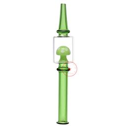 Colorful Thick Glass Smoking Mushroom Style Oil Rigs Hookah Shisha Smoking Waterpipe Banger Bong Bubbler Nails Tip Portable Filter Cigarette Holder Mouthpiece