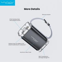 VyVylabs PD 100W Power Bank 40000mAh Fast Charging Digital outdoor camp portable power bank flashlight For iPhone Xiaomi MacBook