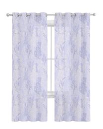 Flowers Spring Plant Lavender Chrysanthemum Voile Hanging Curtain Living Room Sheer Curtain Home Decor Gauze Window Panels