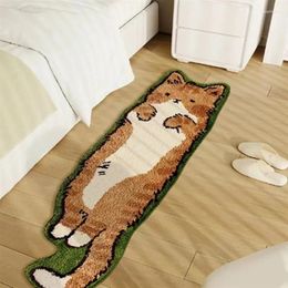 Carpets Non-Slip Long Floor Mat Fluffy Soft Bedroom Bedside Rugs Nordic Cartoon Carpet For Kids Room Bathroom Living Home Decor