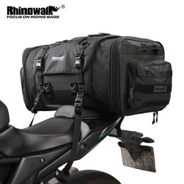 Rhinowalk 40-60L Motorcycle Bag Waterproof PVC Motorcycle Seat Bag Big Capacity Rear Tail Saddle Bag Outdoor Travel Luggage 2023