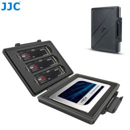 Enclosure JJC Portable SSD Carrying Case Shockproof Storage Box Holder EVA Foam for 3x M.2 NVME 2280 & 1x 2.5" Internal Solid State Drive