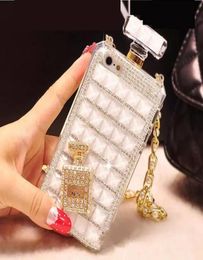 Fashion Diamond Perfume Bottle Case with Chain Lanyard Phone Case for iphone 6 7 8plus x XR Xsmax 11 11 Pro 11 Pro Max Samsung S109064347