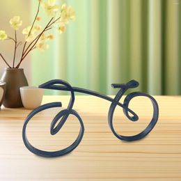 Decorative Figurines Bicycle Sculpture Bike Statue Decor Mini Gift Crafts Acrylic Figurine Ornament For Desk Fireplace Living Room Lovers