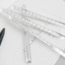 Scale Ruler Transparent Student Scale Rulers Lightweight Easy to Use Useful Accurate Measurement Transparent Ruler