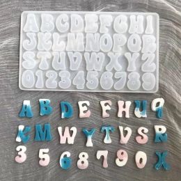 Resin Keychain Letter Moulds with Hole Alphabet Earring Pendant Bracelet Key Pendant Resin Silicone Moulds for Keychain Making