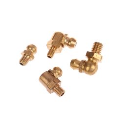 1pc M4 M5 M6 Male Thread 0.75/0.8/1mm Pitch 45 90 Degree Straight Brass Hydraulic Grease Nipple Fittings