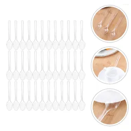 Disposable Flatware 200pcs Spoons Plastic Cream Ice Dessert Tableware Eating Tools For