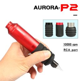 Aurora P2 Motor Tattoo Pen Aluminium Alloy Rotary Tattoo Machine Pen for Semi Permanent Microblading Makeup Tattoo Gun Equipment