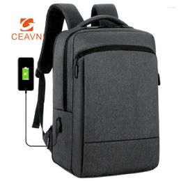 Backpack CEAVNI 2024 Casual Leisure School Bag Large Capacity Business Laptop For Men Travel Waterproof USB Outdoor
