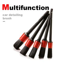 1/5/6PCS Car Detailing Brushes Cleaning Brush Set Cleaning Wheel Tire Interior Exterior Leather Air Vents Car Cleaning Kit Tools