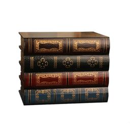 Simulation Book Storage Box European Retro Fake Book Ornament Decoration Office Book Model Po Prop Book #CO 240411