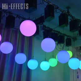 4PCS 25CM Kinetic LED Lifting Ball DMX Winch Machine RGB LED Ball for Stage Professional Lighting Stage Lift Ball Lights LED