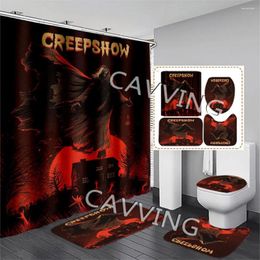 Shower Curtains Creepshow 3D Print Curtain Waterproof Bathroom Anti-slip Bath Mat Set Toilet Rugs Mats Home Decor F04