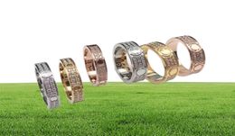 2022 full diamond titanium steel silver love ring men and women rose gold rings for lovers couple Jewellery gift4747946