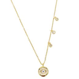 Whole lucky evil eye charm necklace cz drop elegance fashion Jewellery women elegance fashion pendant necklaces9623429